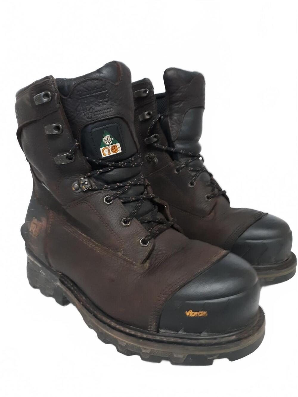 Timberland PRO Boondock Men Work Boots 9 W Wide Composite Toe 200g Leather PR